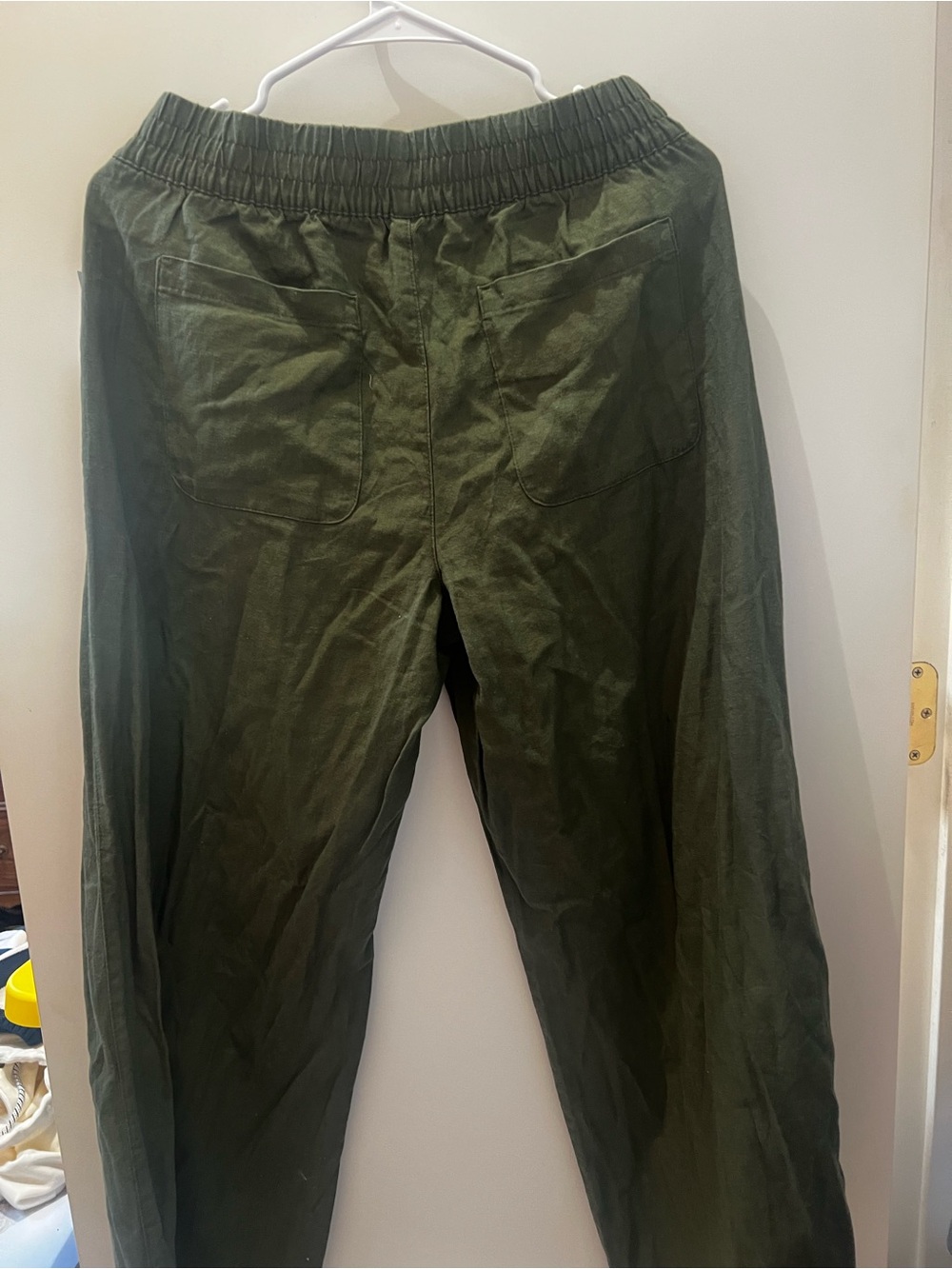 Old Navy Olive Green Petite Wide-Leg Pants - Picture 4 of 4